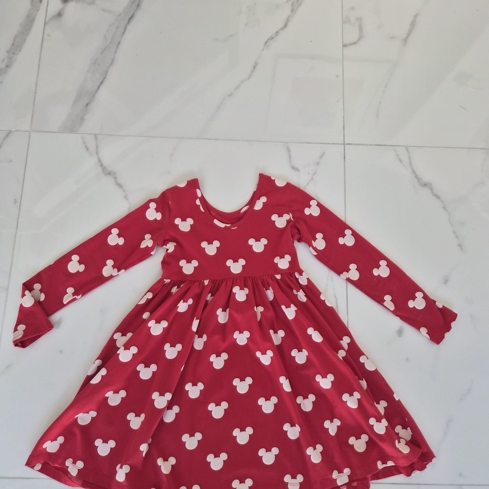 Hanna Andersson Red Dress with pockets with Mouse Pattern Size US 8
